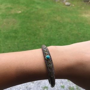 Heidi Daus Crystal & Simulated Turquoise bracelet